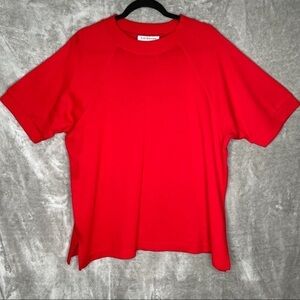 C.D. Daniels Red Short Sleeve Crew Neck Top Size 2X Holiday Plus Size